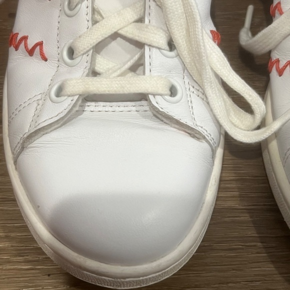 Adidas x Stan Smith Women's Leather Red White Zig Zag Casual Sneaker, Sz 6 RARE - Picture 5 of 10